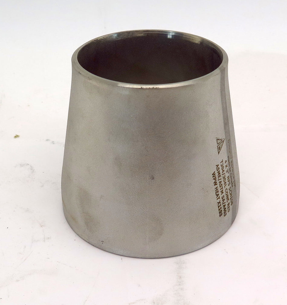 Douglas Stainless Steel T304/304L SCH10S Concentric Reducer 4" x 3" Butt Weld - Advance Operations