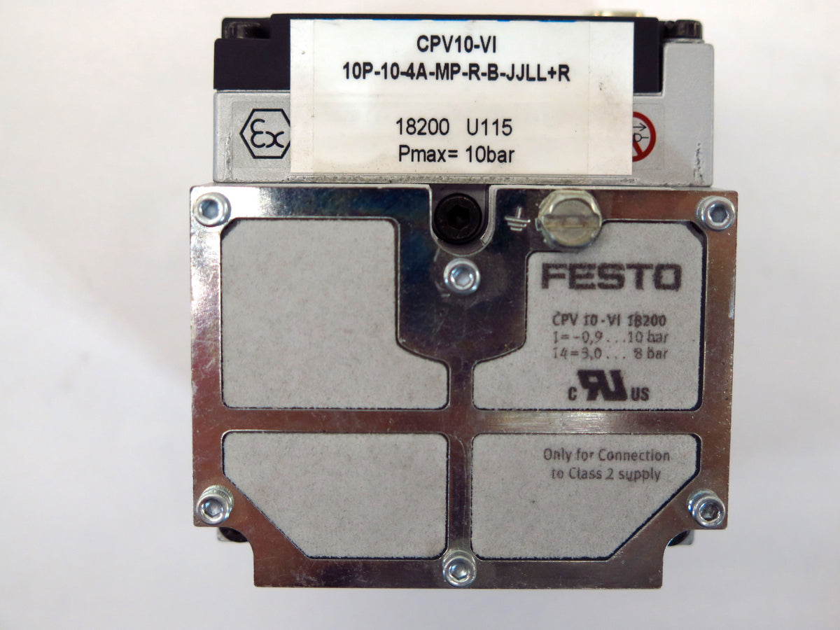 Festo Pneumatic Solenoid Valve Manifold CPV10-VI 10P-10-4A-MP-R-B-JJLL+R - Advance Operations