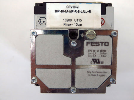 Festo Pneumatic Solenoid Valve Manifold CPV10-VI 10P-10-4A-MP-R-B-JJLL+R - Advance Operations