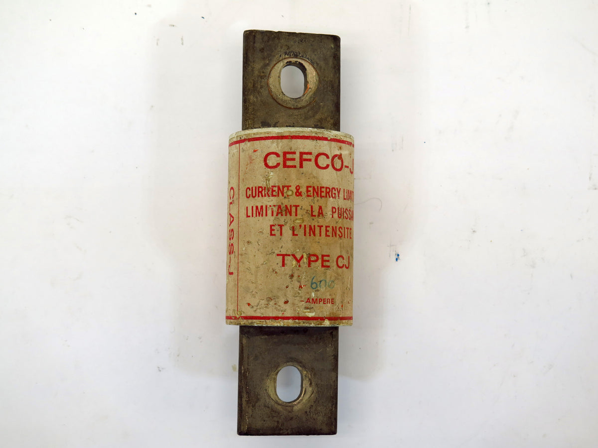 CEFCO-J Current Limiting Electrical Fuse Type CJ 660A 600V HRC-1 - Advance Operations