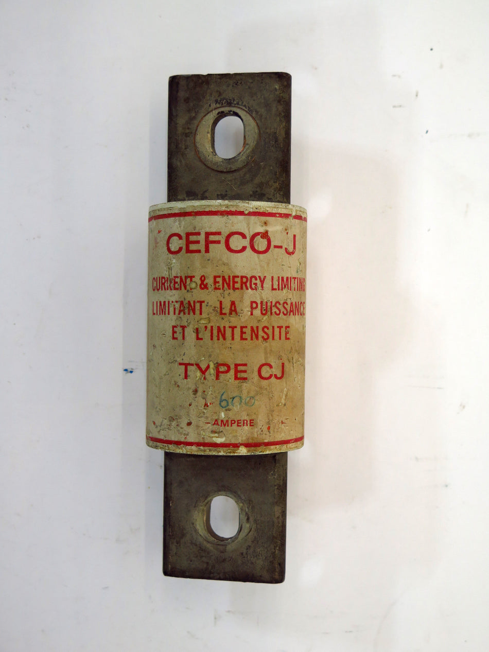 CEFCO-J Current Limiting Electrical Fuse Type CJ 660A 600V HRC-1 - Advance Operations