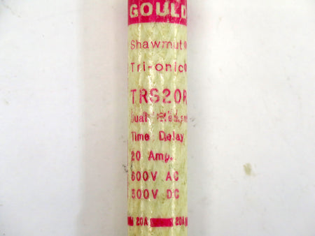 Lot of 2 Gould Shawmut TRS20R Tri-onic Class RK5 Time Delay Fuse 20A 600V (2) - Advance Operations