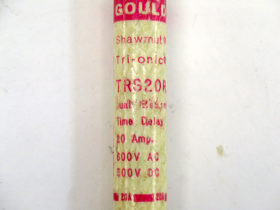 Lot of 2 Gould Shawmut TRS20R Tri-onic Class RK5 Time Delay Fuse 20A 600V (2) - Advance Operations