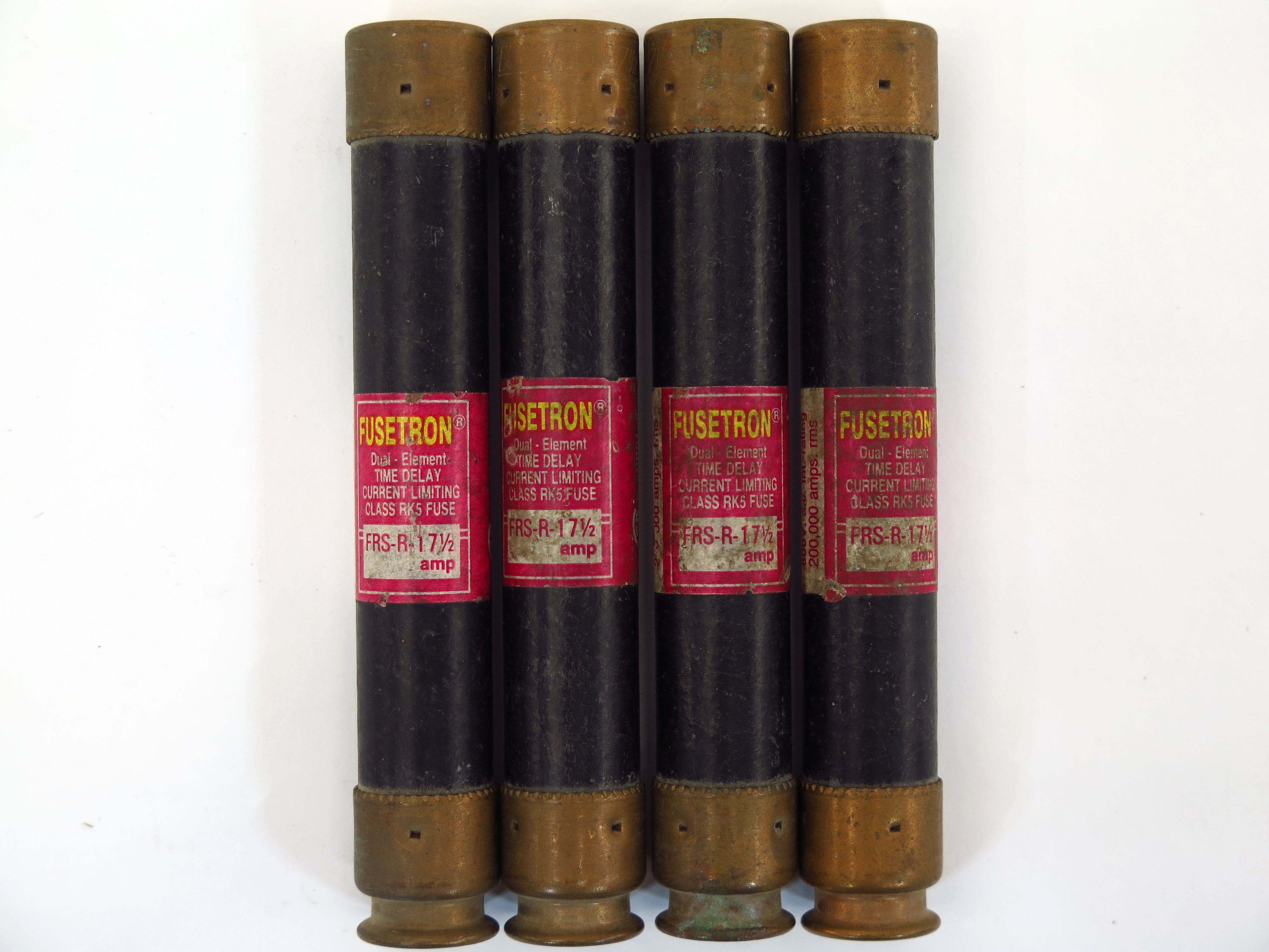 Lot of 4 Bussmann Fusetron FRS-R 17 1/2A Time Delay Fuse Class RK5 600V (4) - Advance Operations