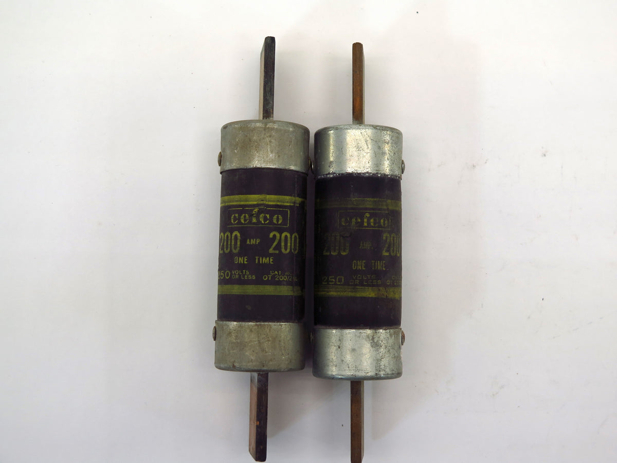 Lot of 2 Gould Shawmut TRNR-150 Tri-onic Time Delay Fuse Type D 150A 250V (2) - Advance Operations