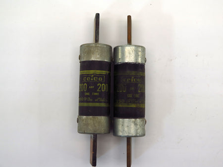 Lot of 2 Gould Shawmut TRNR-150 Tri-onic Time Delay Fuse Type D 150A 250V (2) - Advance Operations