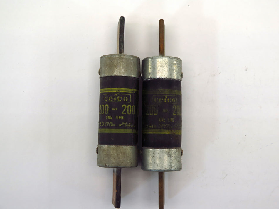 Lot of 2 Gould Shawmut TRNR-150 Tri-onic Time Delay Fuse Type D 150A 250V (2) - Advance Operations