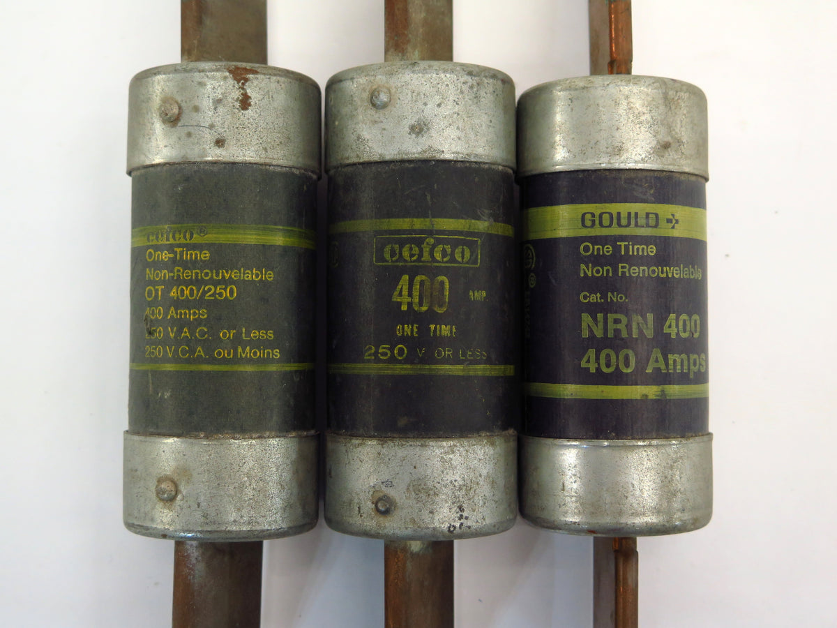 Lot of 3 Cefco One Time Fuse 400A 250V - Advance Operations