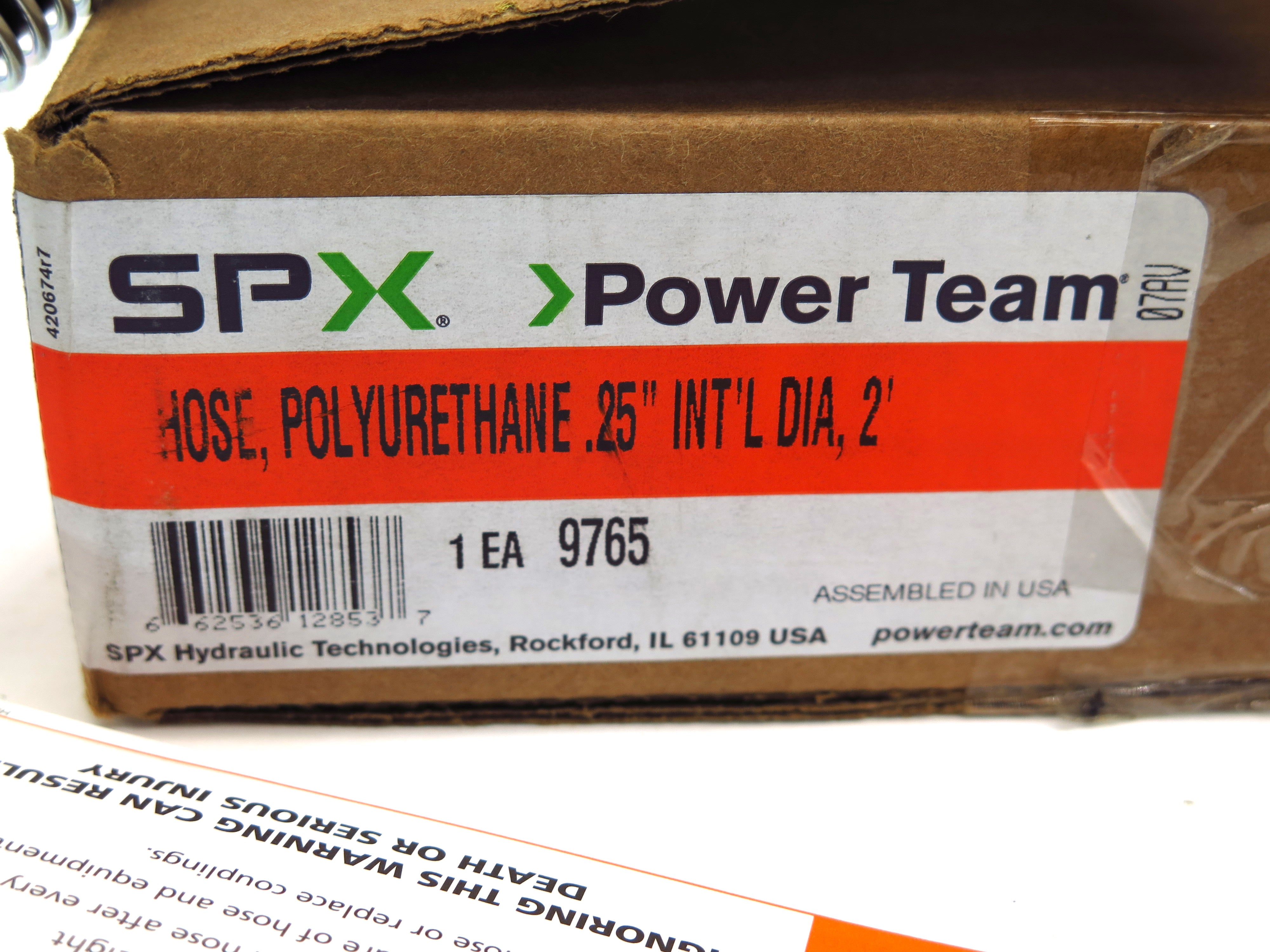 SPX 9765 Polyurethane High Pressure Hydraulic Hose 1/4" ID X 2' 10000 Psi - Advance Operations