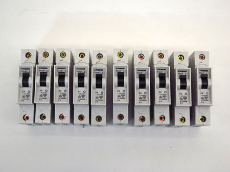 Lot of 10 Siemens 5SX21 C4 Circuit Breaker (10) - Advance Operations