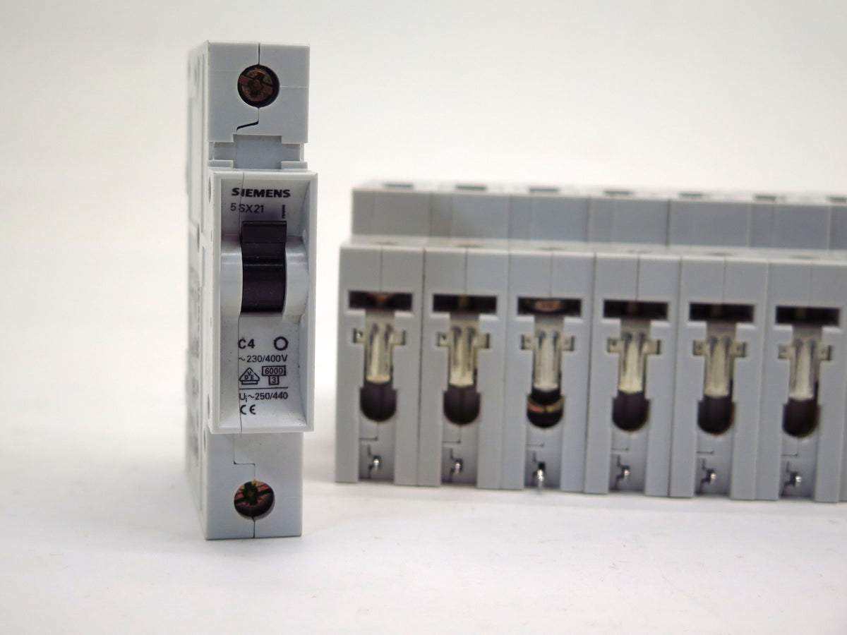 Lot of 10 Siemens 5SX21 C4 Circuit Breaker (10) - Advance Operations