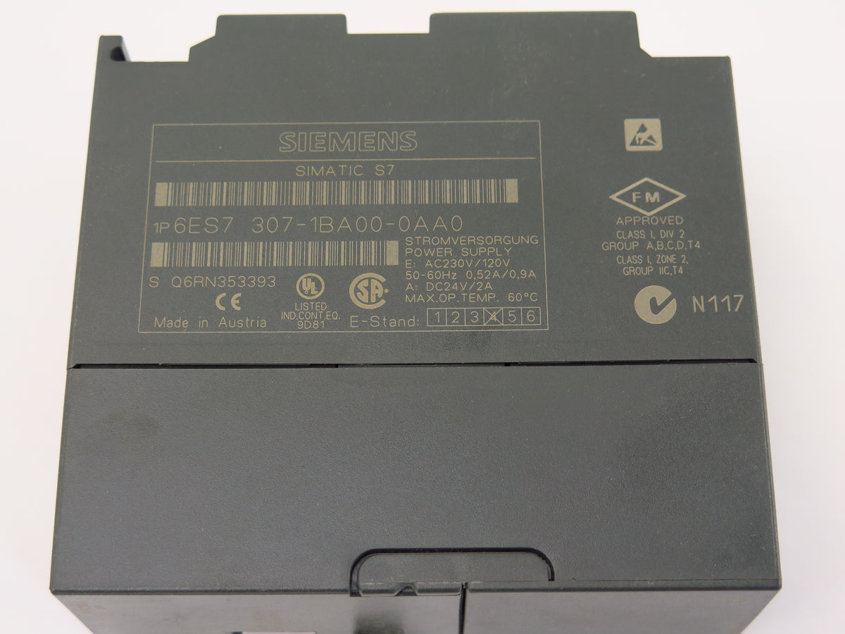 Siemens Power Supply Module 6ES7 307-1BA00-0AA0 - Advance Operations