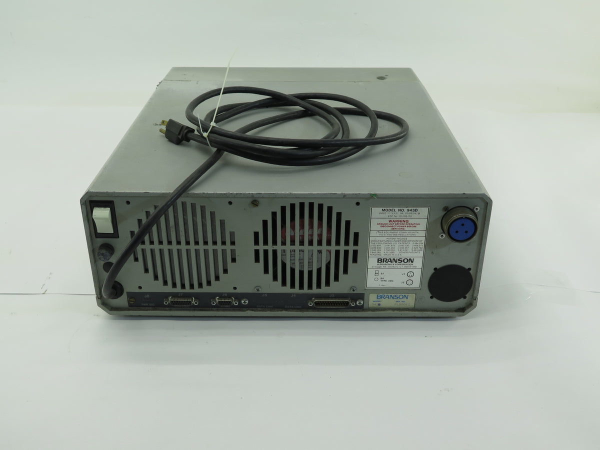 Branson 900B Series Ultrasonic Welder Generator 943D - Advance Operations