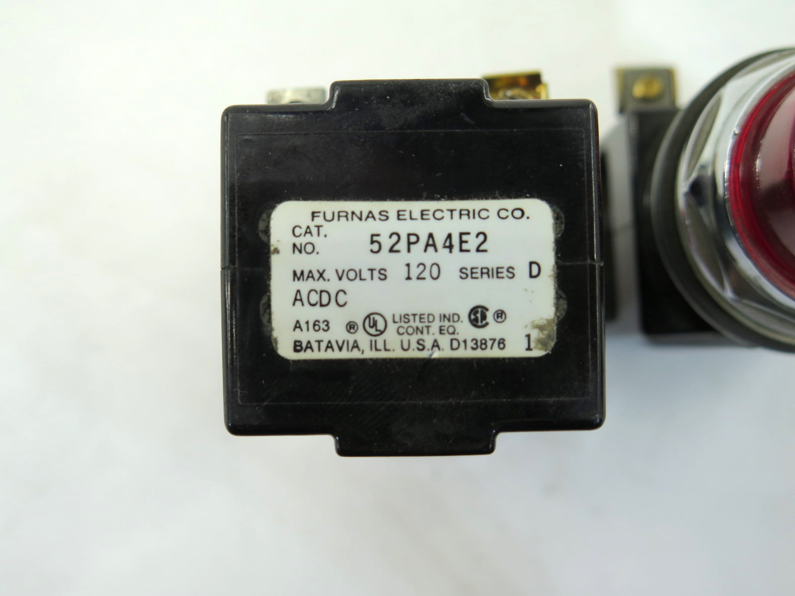 Furnas 52PA4E2 Pilot Red Light 120VAC/VDC Lot of 2 - Advance Operations