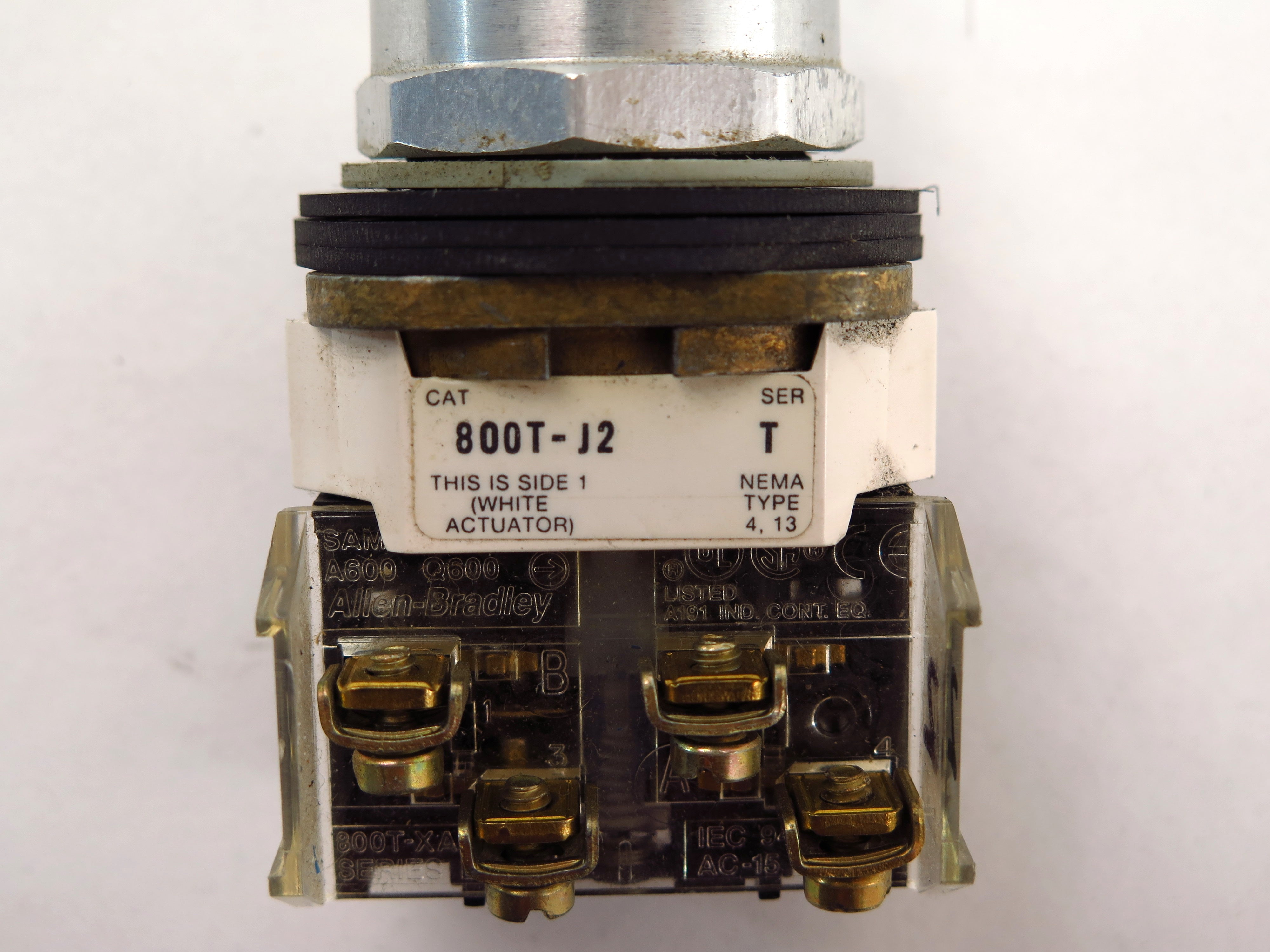 Allen-Bradey 800T-J2 Ser T Selection Switch 0-600VDC/VAC - Advance Operations