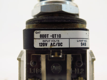 Allen-Bradley 800T-QT10 Ser T 24V AC/DC White Light Pilot - Advance Operations