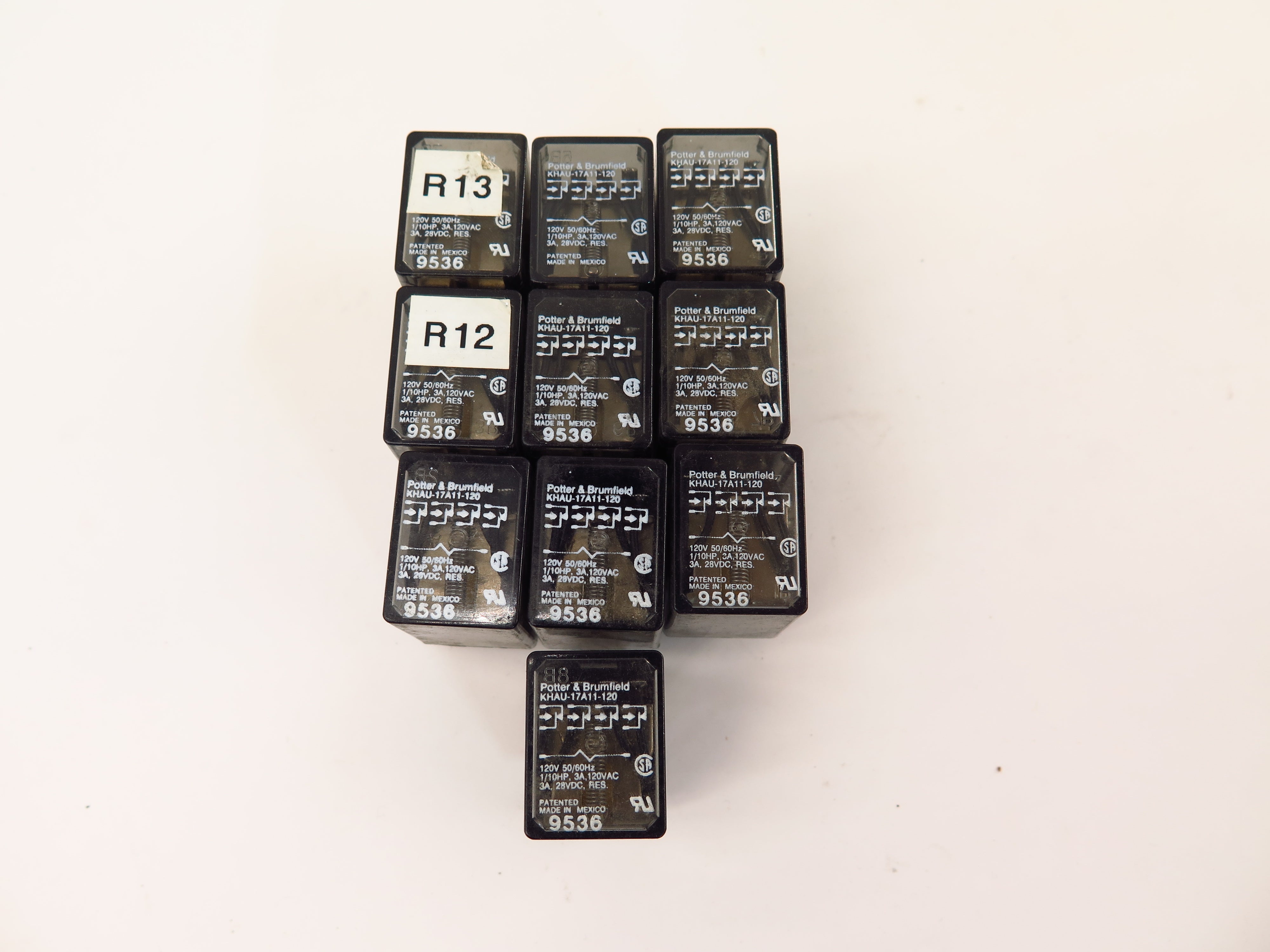 Potter & Brumfield  KHAU-17A11-120 Relay 120V 3A Lot of 10 - Advance Operations