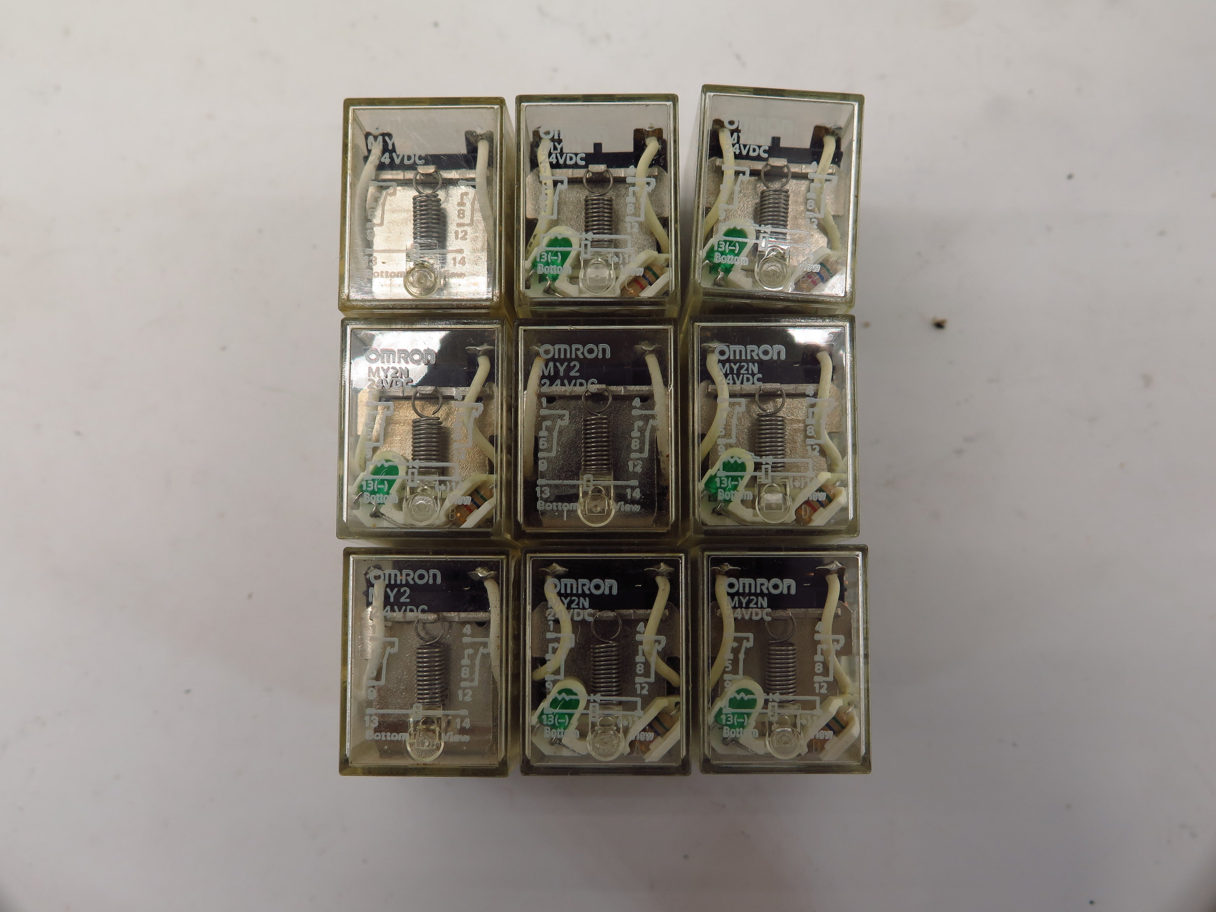 Ormon Relay MY2N 24VDC Lot of 9 - Advance Operations