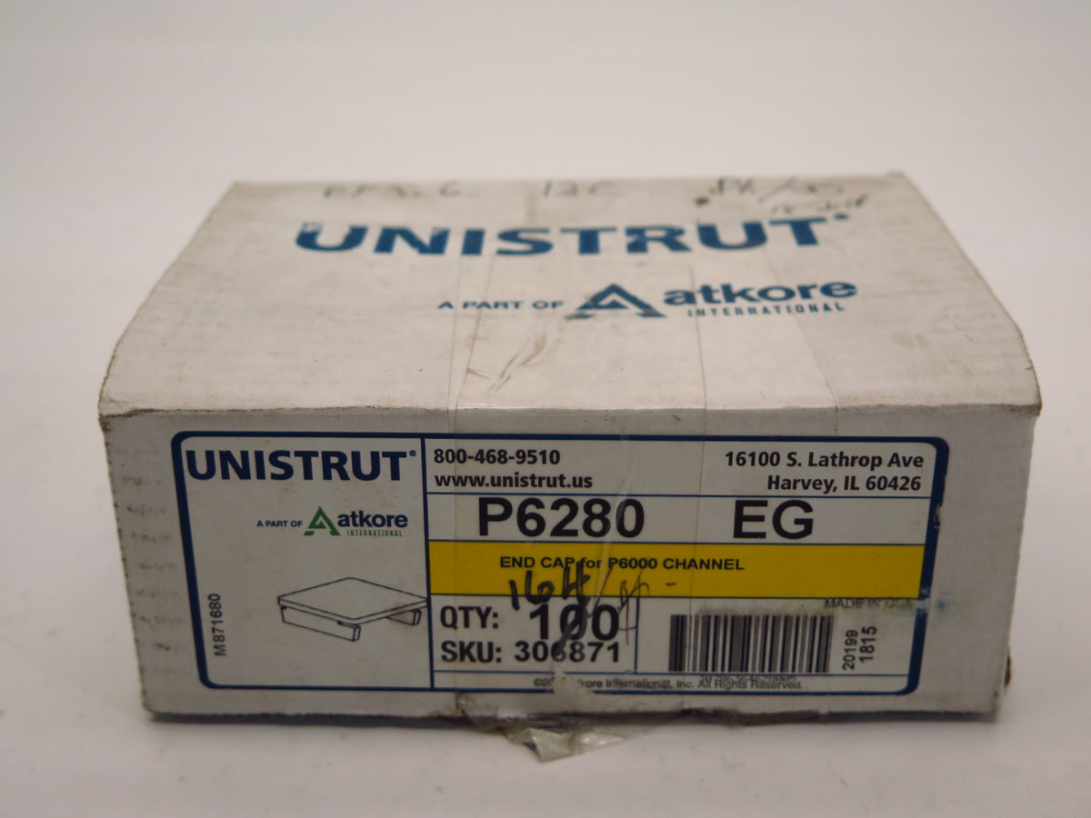 Unistrut P6280 Raceway Metal End Caps For Unistrut Lot of 20 - Advance Operations