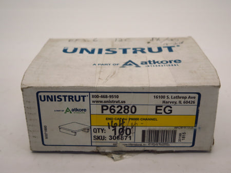 Unistrut P6280 Raceway Metal End Caps For Unistrut Lot of 20 - Advance Operations