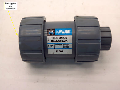 Hayward TC20050STE Plastic Flow Control Check Valve 1/2