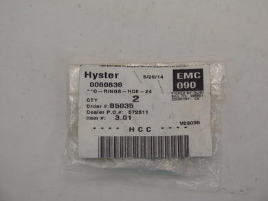 Hyster O Ring 0060836 HCE-24 New Lot of 2 - Advance Operations