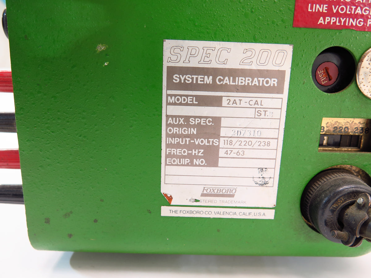 Invensys Foxboro 2AT-CAL Spec 200 System Calibrator - Advance Operations