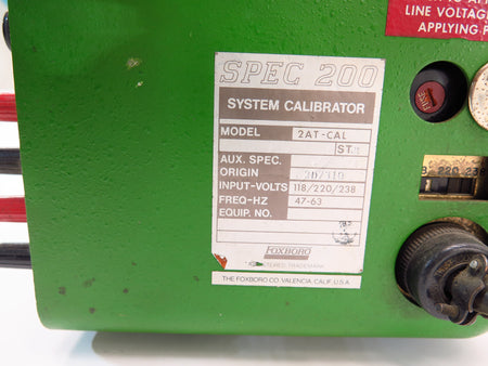 Invensys Foxboro 2AT-CAL Spec 200 System Calibrator - Advance Operations