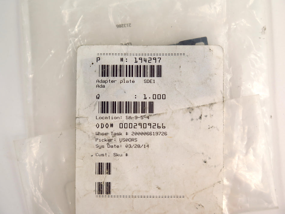 Festo SDE1-..-W Adapter Plate - Advance Operations