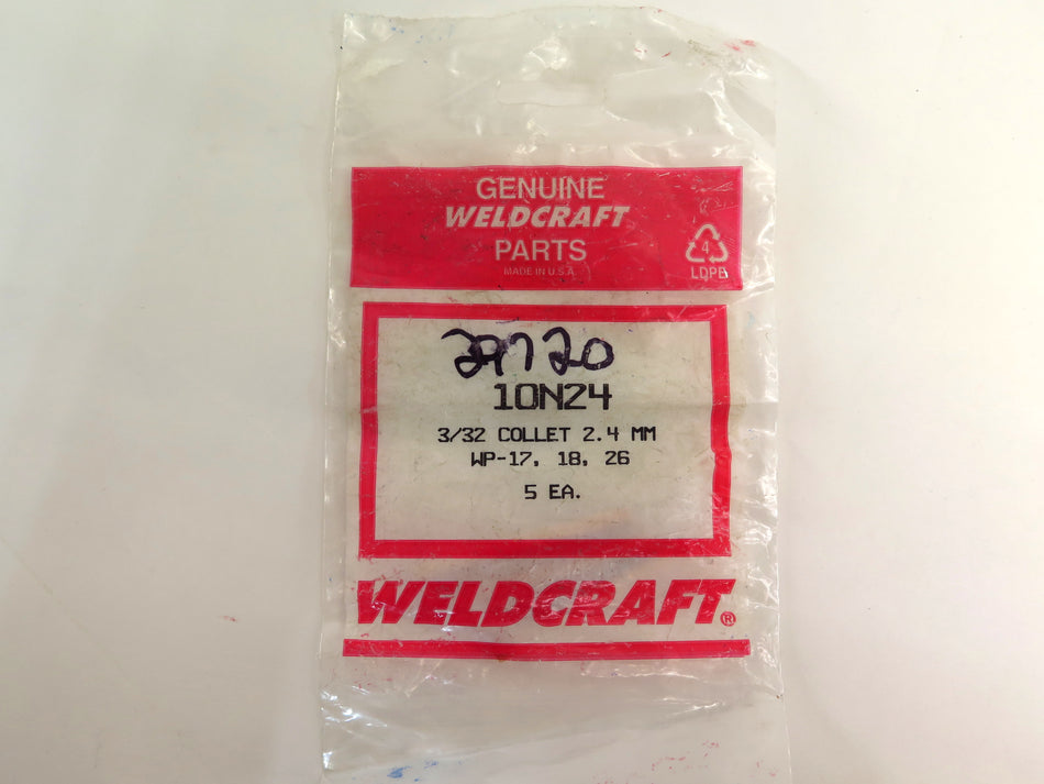 Weldcraft 10N24 Gaz Lens Collets Lot of 3 - Advance Operations
