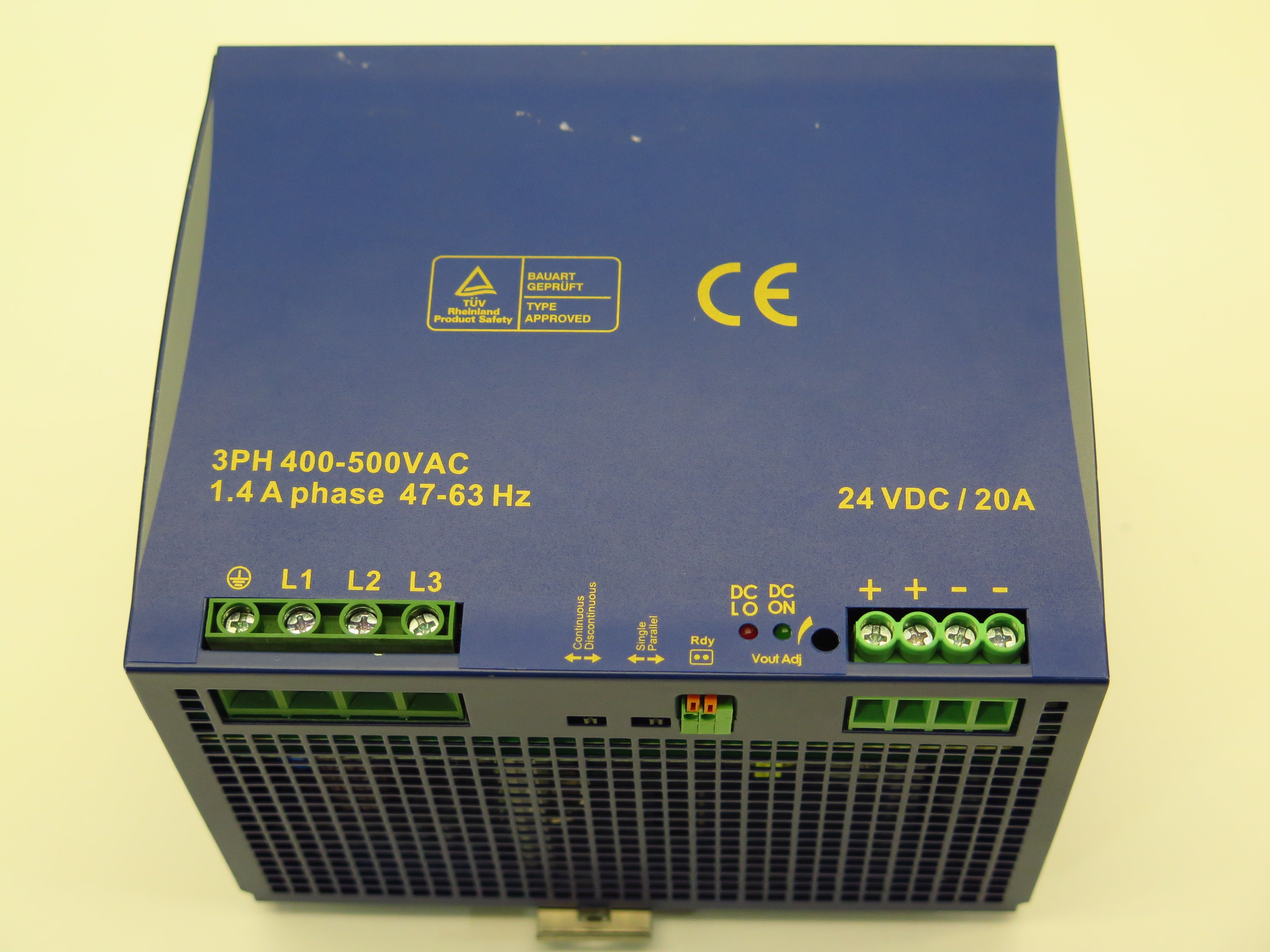 Conta-Clip PSDT 20-24 Vdc Power Supply 20A Input  3Ph 400-500 Vac - Advance Operations