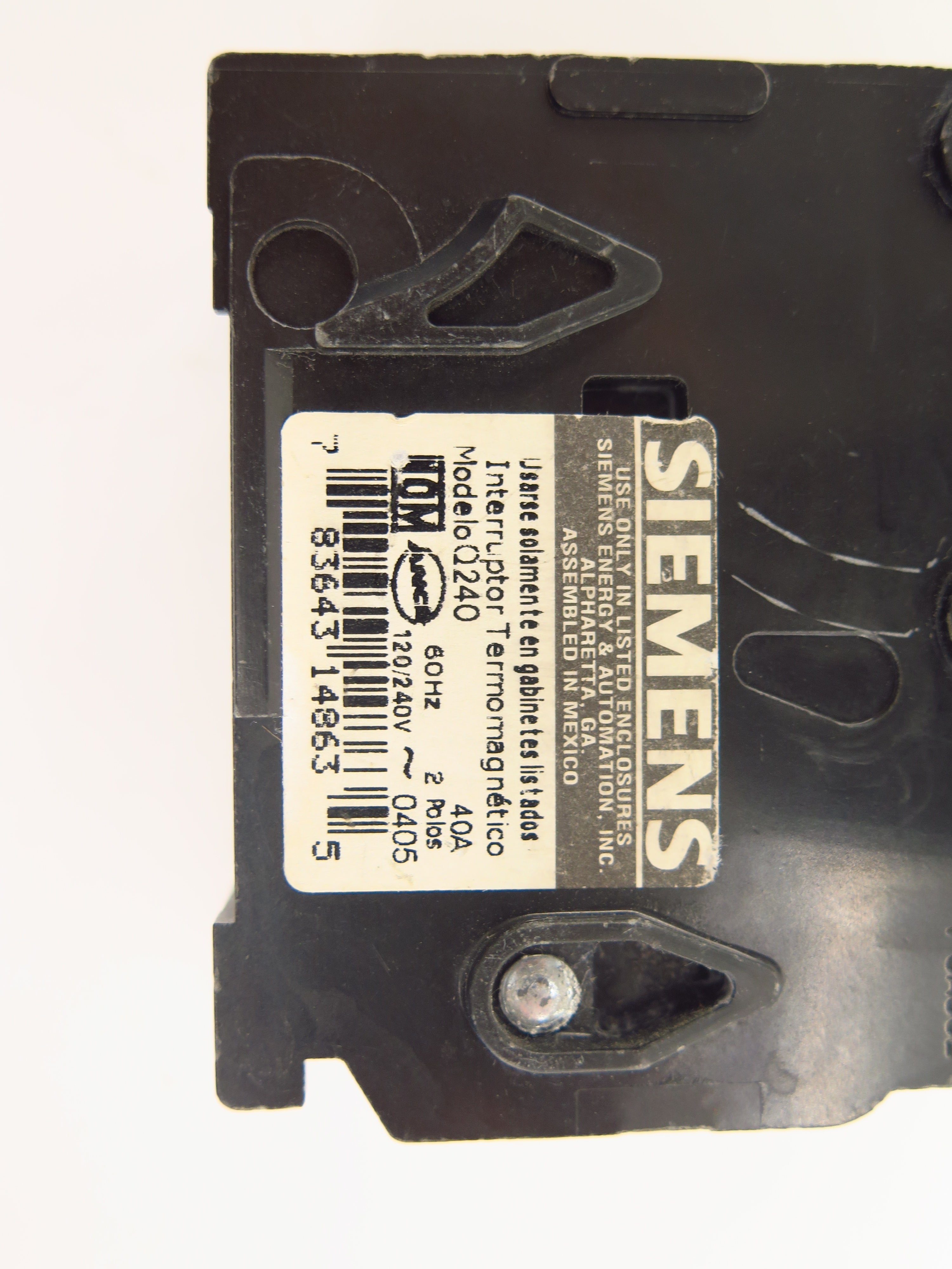 Siemens Q240 40 Amps Circuits Breaker 2 Poles Type QP  120/240vac - Advance Operations