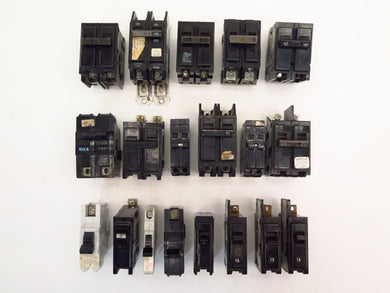 Siemens ITE FEderal Pioneer GE Circuit Breaker 15A to 145A Lot of 14 Breakers See Details - Advance Operations