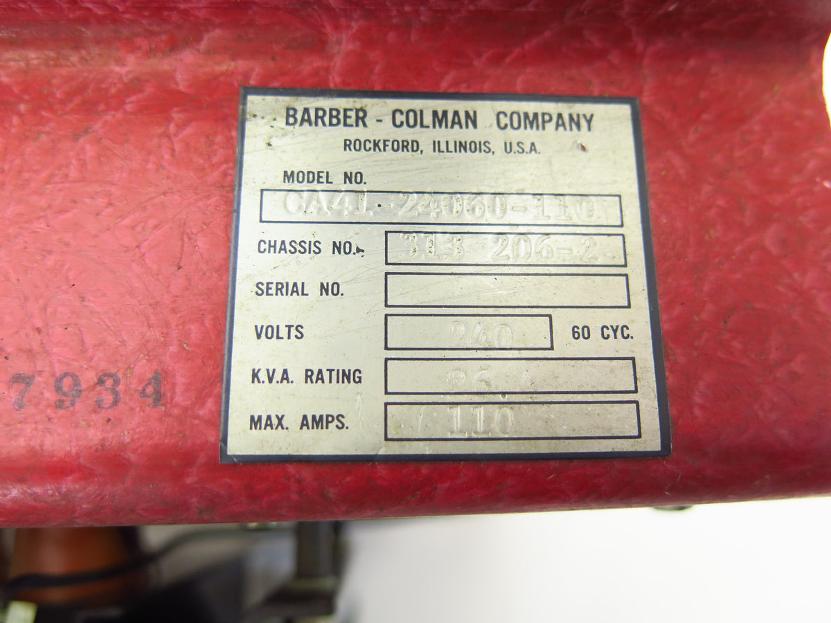 Barber-Colman CA41-24060-110 Power Controller 240Vac 110 Amps - Advance Operations