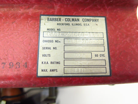 Barber-Colman CA41-24060-110 Power Controller 240Vac 110 Amps - Advance Operations