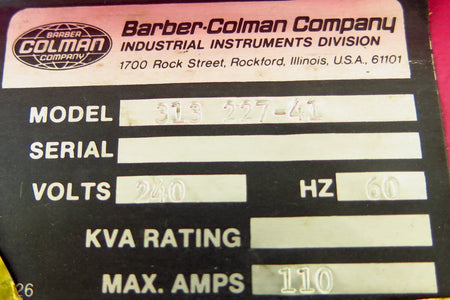 Barber-Colman 313 227-41 Power Controller 240Vac 110 Amps - Advance Operations