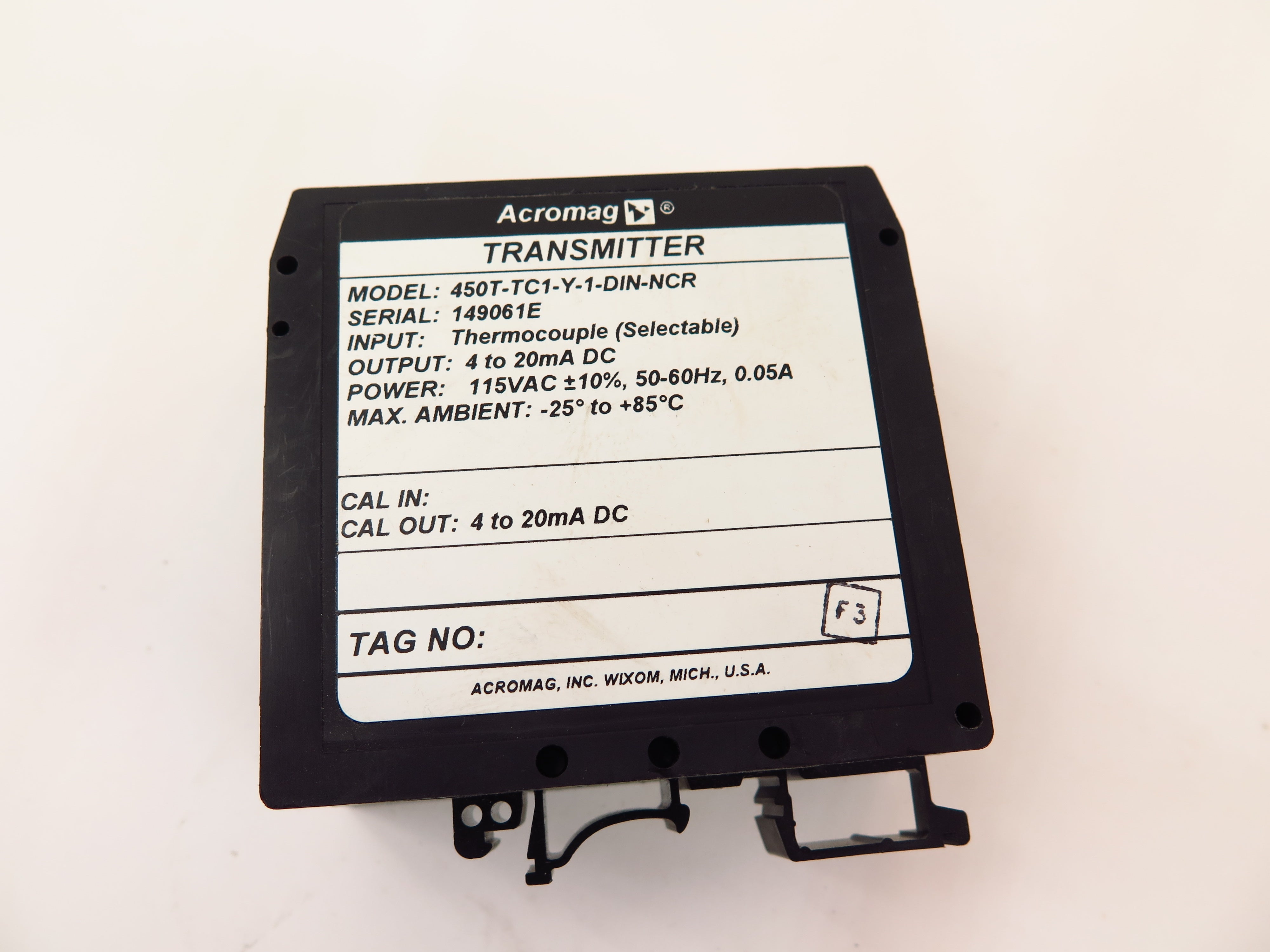 Acromag 450T Transmitter 450T-TC1-Y-1-DIN-NCR - Advance Operations