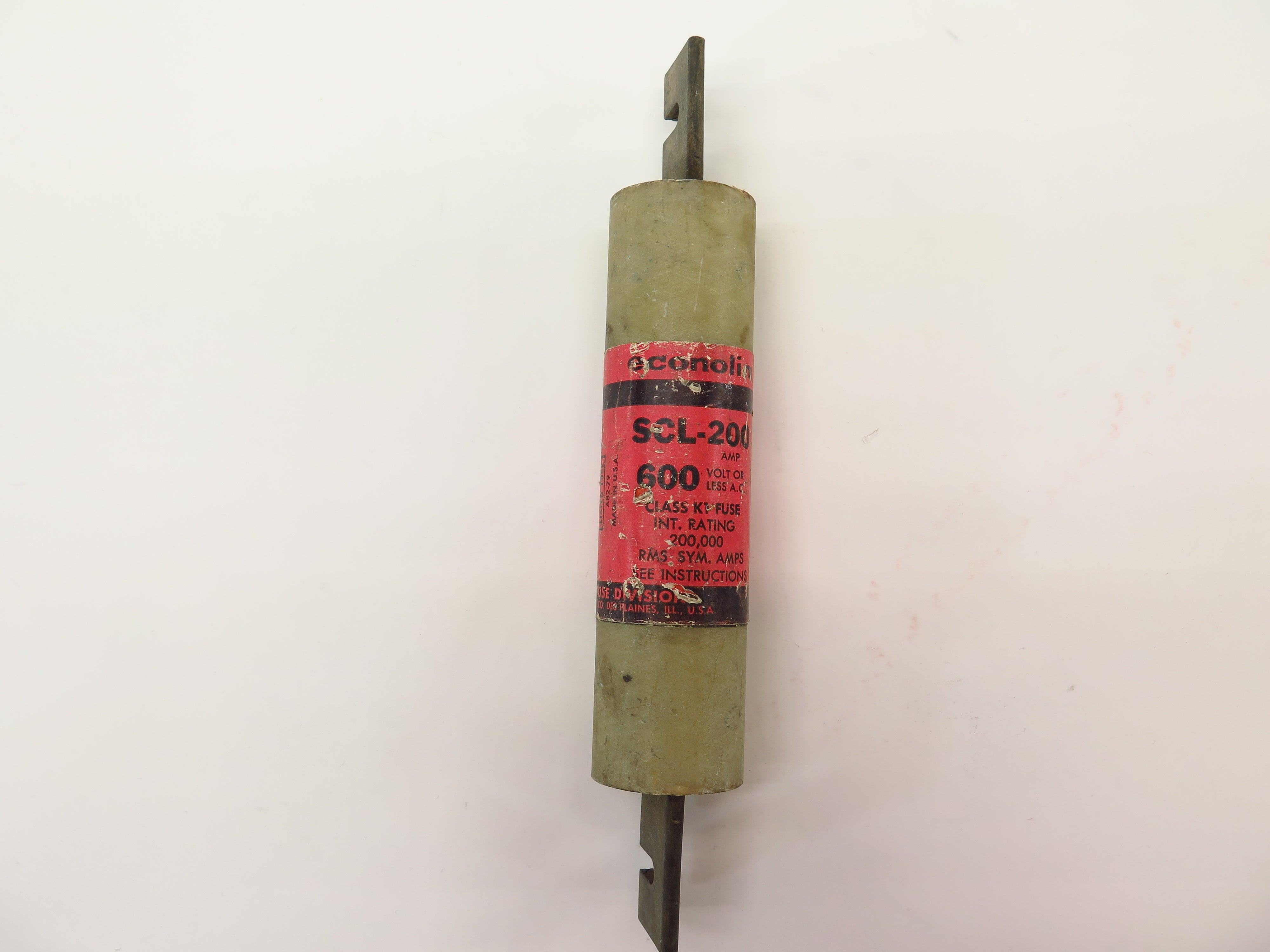 Econolim SCL-200 Classk1 Fuse 200A 600Vac Lot of 2 - Advance Operations