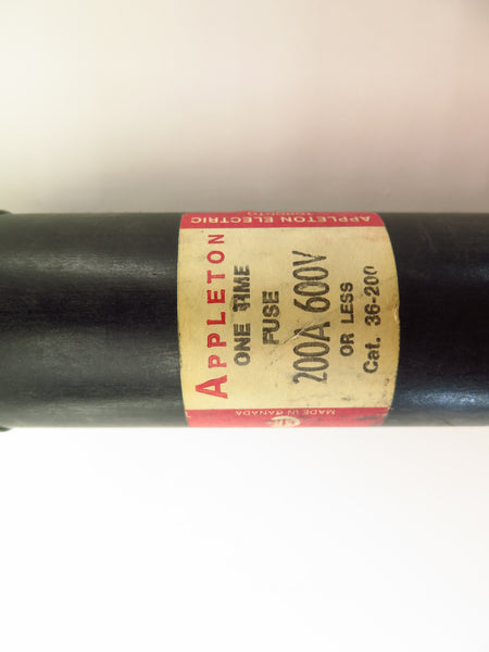 Appleton One Time Fuse 36-200 600Vac 200A - Advance Operations