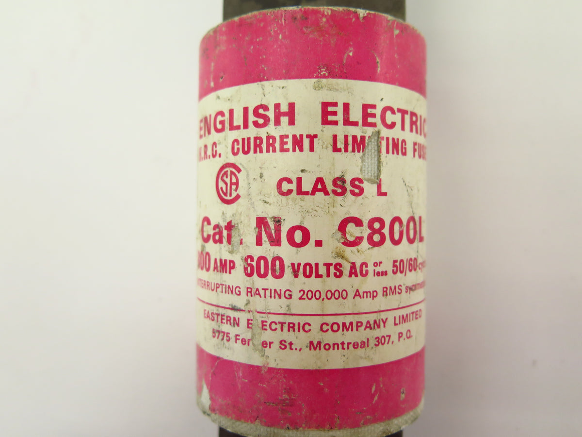 English Electric Class L C800L 600Vac 800A - Advance Operations