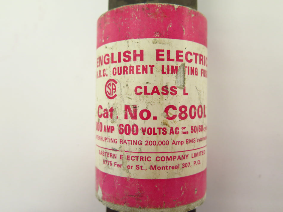 English Electric Class L C800L 600Vac 800A - Advance Operations