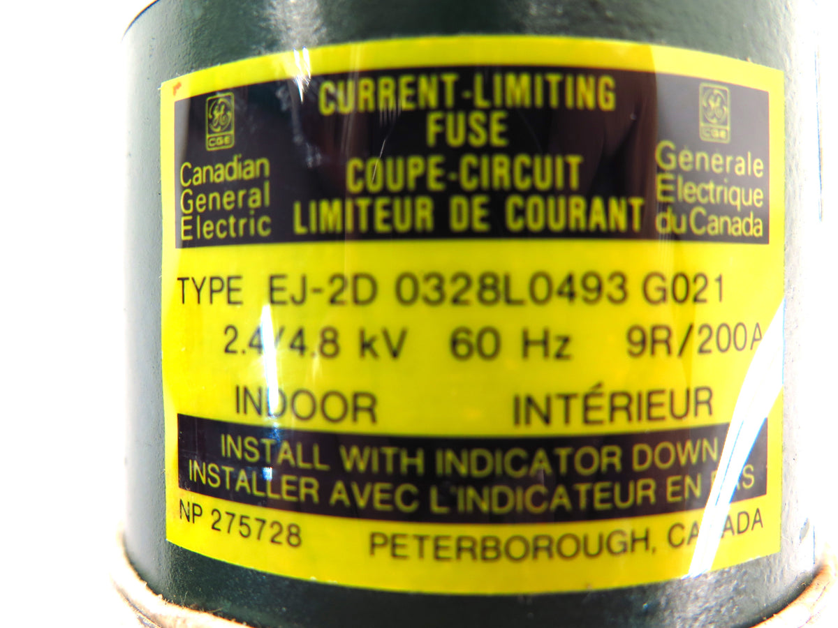 General Electric Type EJ-2D 0328L0493 G021 Fuse 200A 2.4/4.8kV - Advance Operations