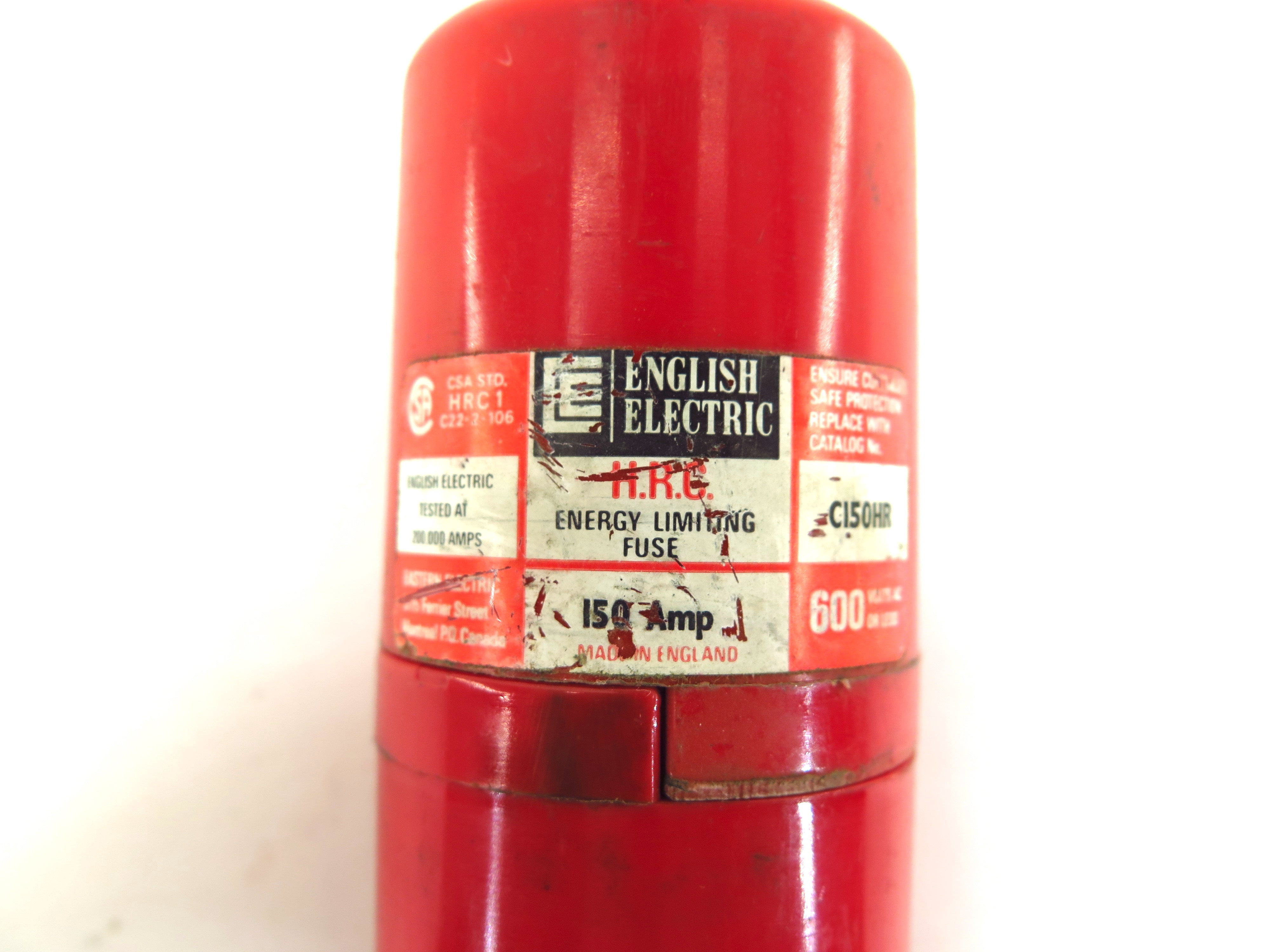 English Electric C150HR Energy Limiting Fuse 150A 600V - Advance Operations