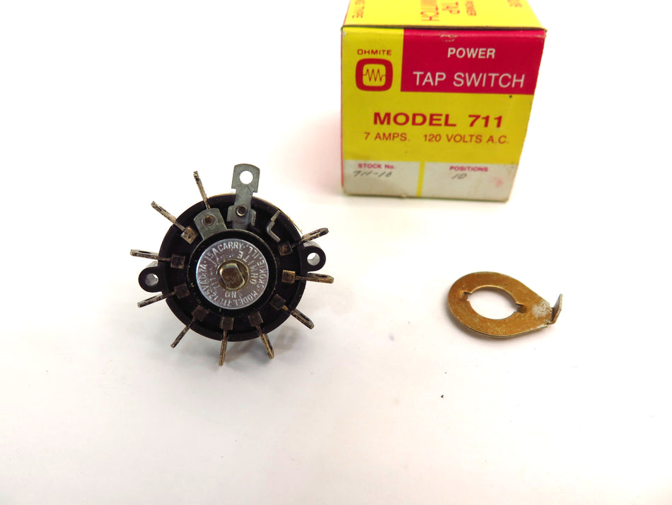 Ohmite Model 711 10 Positions Power Tap Switch 7A 120Vac - Advance Operations