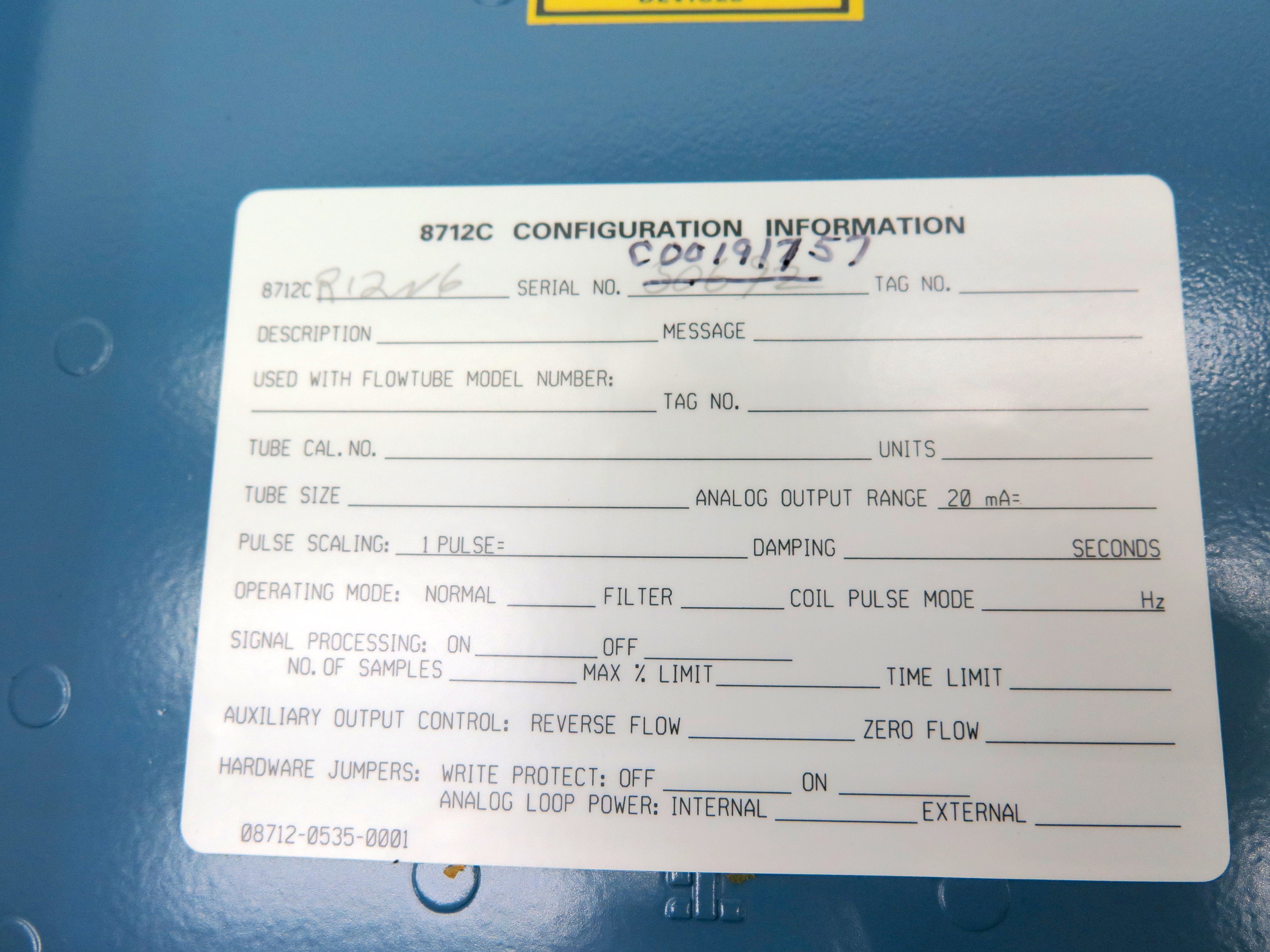 Rosemount 8712CR12N6 Smart Family Magnetic Flowmeter Transmitter 120Vac - Advance Operations