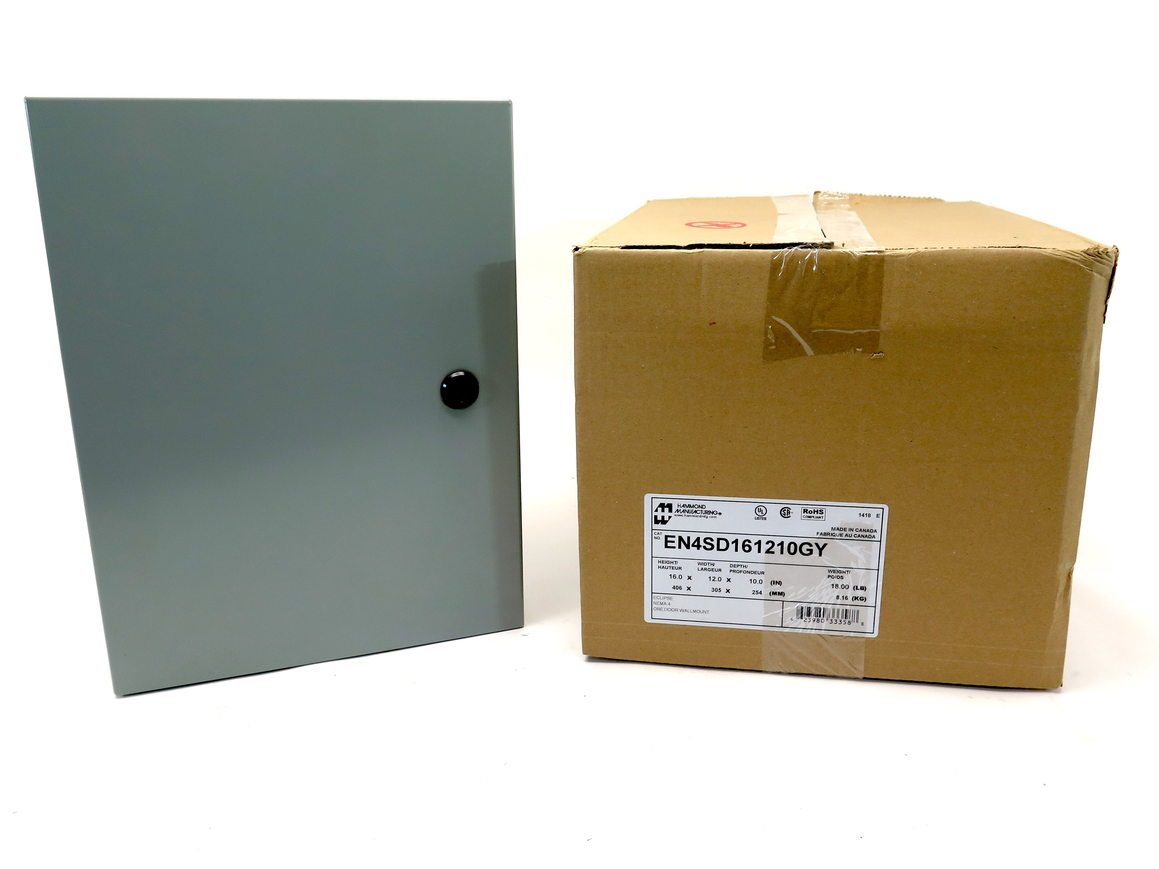 Hammond Eclipse EN4SD161210 Electrical Enclosure 16" x 12" x 10" + Back Plane - Advance Operations