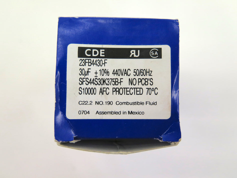 Cornell Dubilier Capacitor 23FB4430-F New In Box - Advance Operations