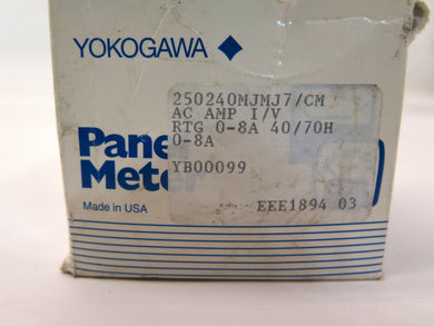 Yokogawa 250240MJMJ7/CM 0-8A AC Panel Meter - Advance Operations