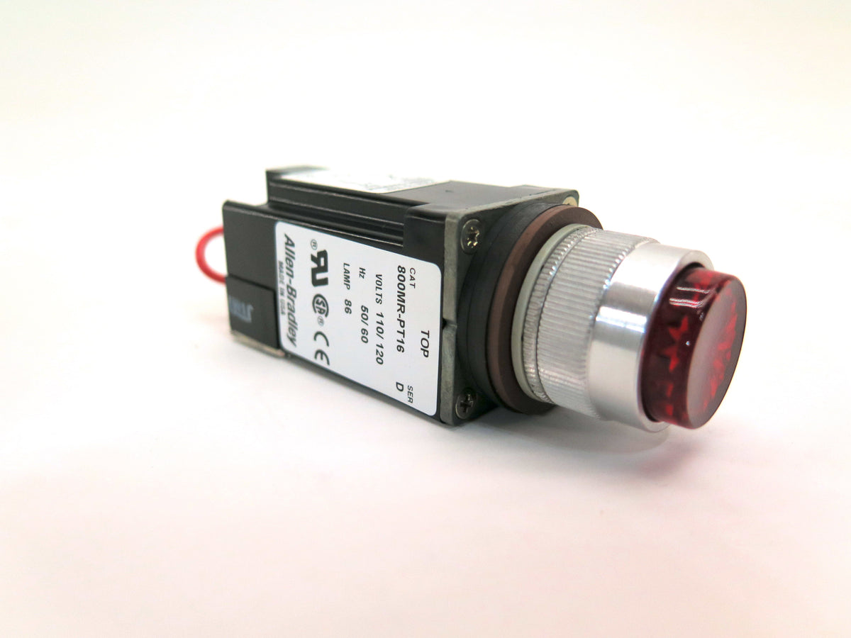 Allen-Bradley Pilot Light 800MR-PT26R Red 120V Series C 800M Push Button - Advance Operations