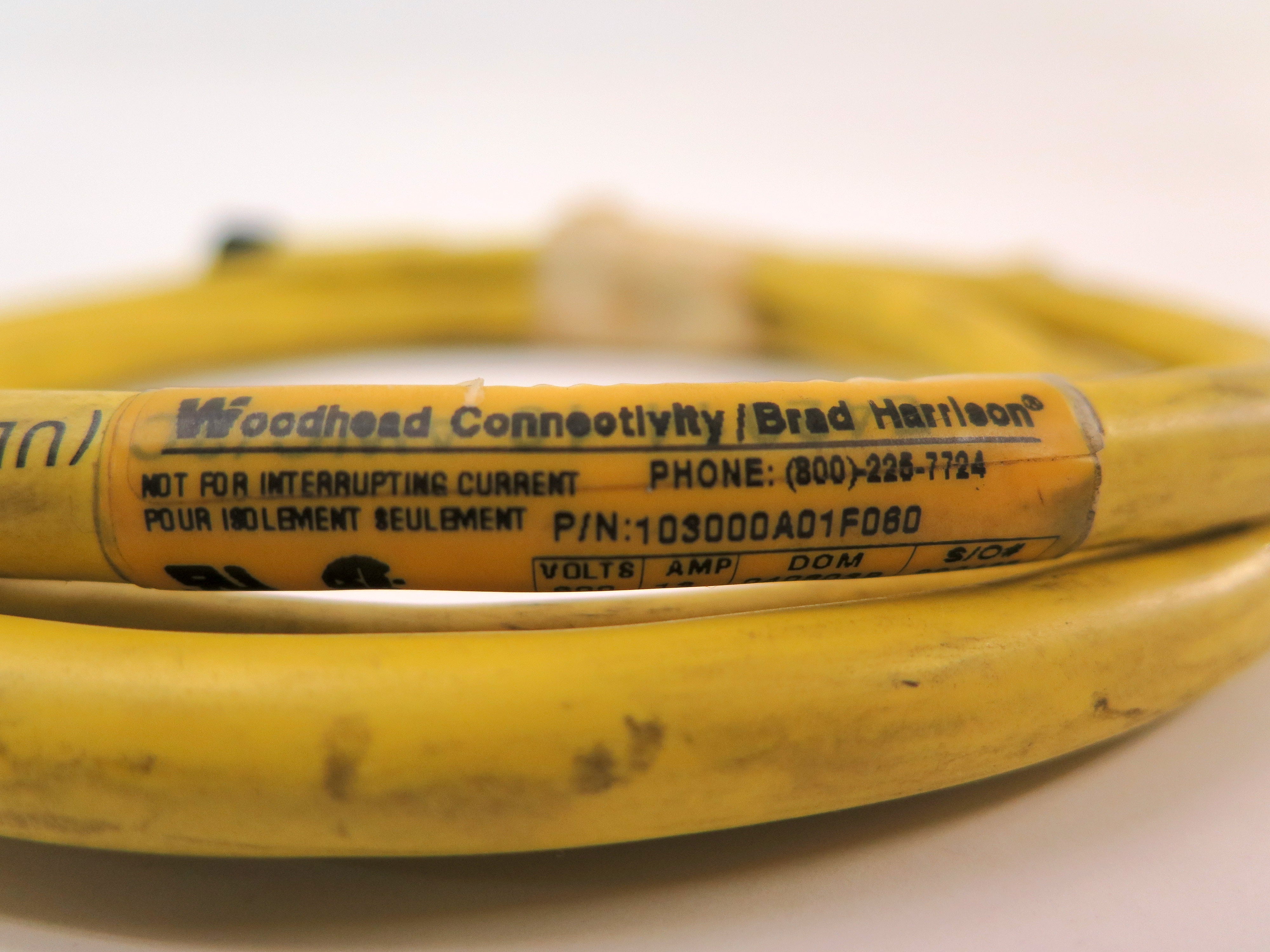 Brad Harrison WoodHead 103000A01F060 3P 5Ft Mini-Change Cordset - Advance Operations